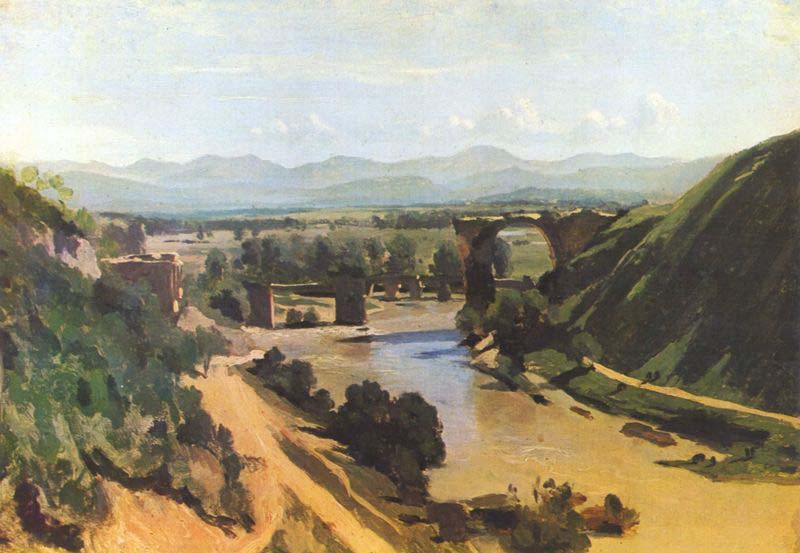 Jean Baptiste Camille  Corot The Bridge at Narni